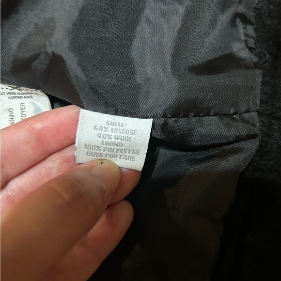 Relativity Black Jacket Coat Top Zip Front Lined Women's Size 20W Wool Blend - Picture 7 of 10